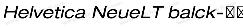 Helvetica NeueLT balck字体转换